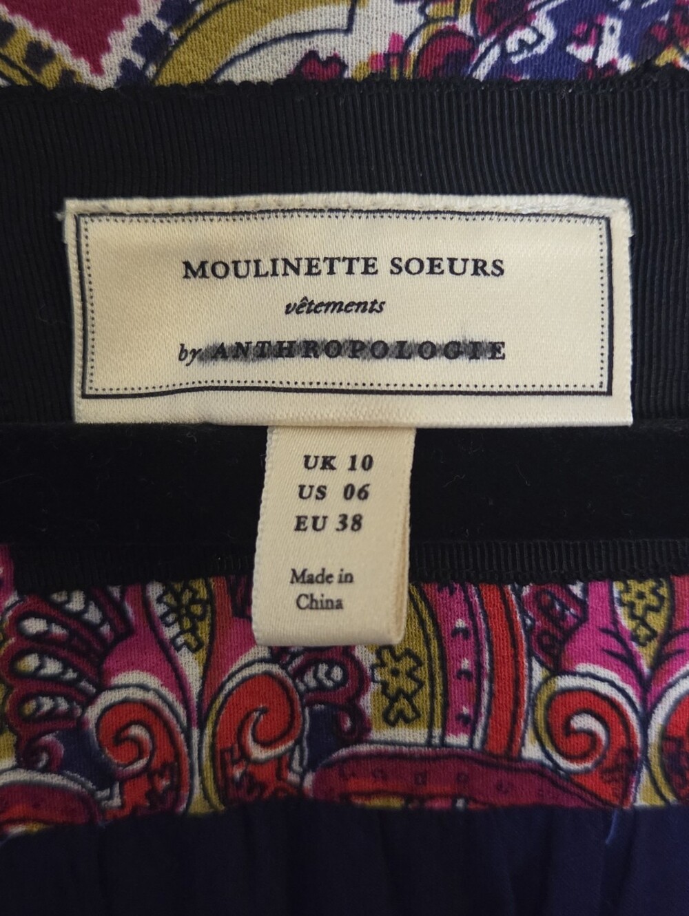 Moulinette Soeurs By Anthropologie - Mixed Print V-Neck Long Sleeve Dress - Picture 6 of 15